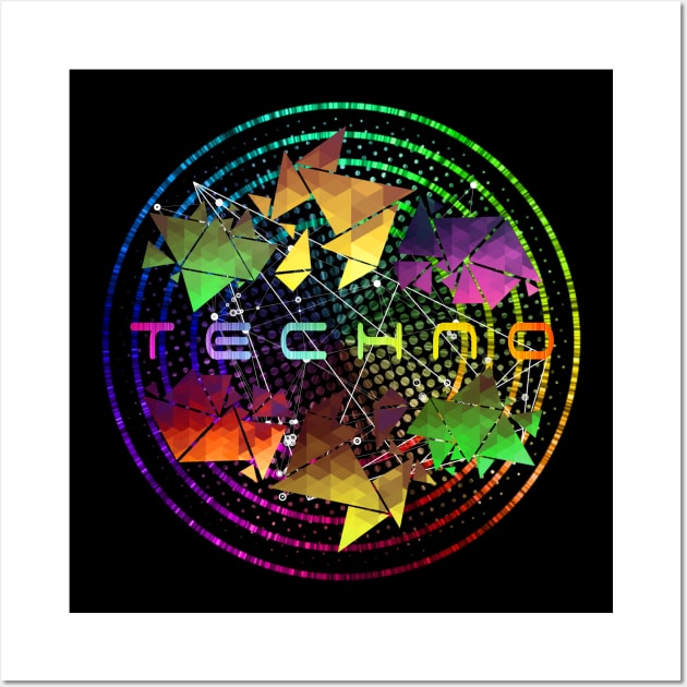 World Techno Community EDM Music Lover Wall Art by shirtontour